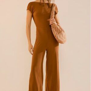 Free People Brown Jumpsuit